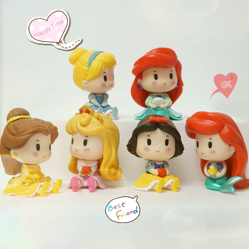 PVC table doll, игрушка, набор, корректор осанки, русалка, 6 штук