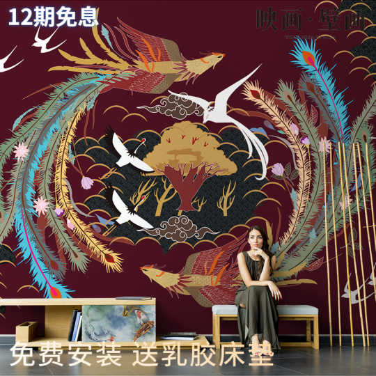 凤凰壁纸墙纸下载 凤凰壁纸墙纸设计 凤凰壁纸墙纸价格 Diy 淘宝海外