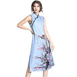 Nai Xin makes you wear a beautiful personalized private custom 117383 Summer Palace improved cheongsam elegant slanting