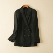 Autumn 2024 Chinese style luxury goods Xiangyun yarn 100% mulberry silk Very easy to wear Double-breasted suit jacket