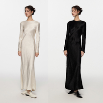 LC White Rose and Night Beauty high-end smooth and skin-friendly 100% acetate dress for women