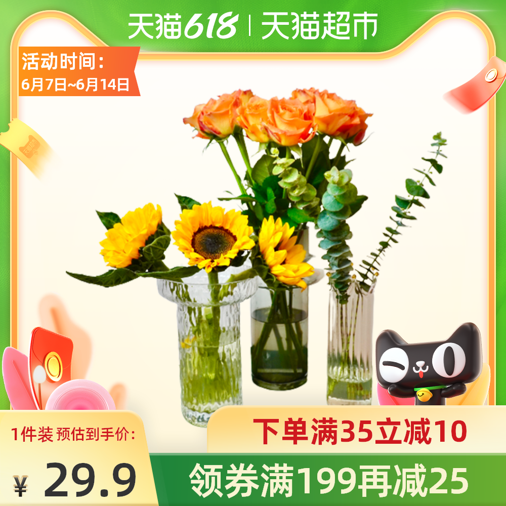 向日葵小雏菊花束鲜花 新人首单优惠推荐 21年6月 淘宝海外