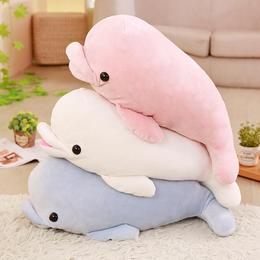 Super soft down cotton dolphin Plush toy couple long pillow doll fish doll valentine day gift