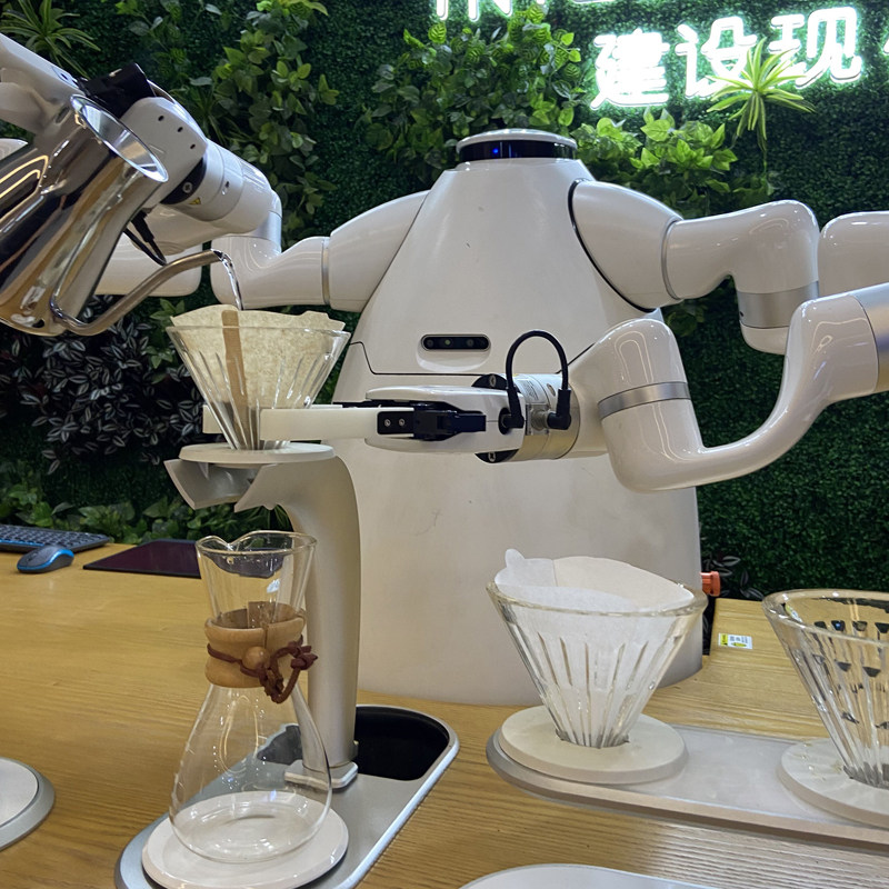 AI coffee master robot exhibition rental