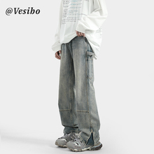 VESIBO American distressed jeans for men spring/summer