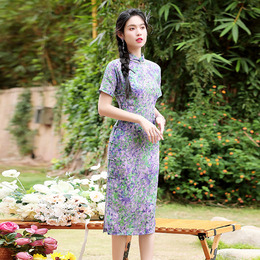 Ancient French cheongsam 2023 new young high-end temperament can usually wear Chinese temperament celebrity dinner old things