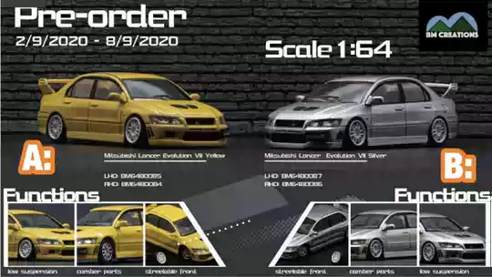 Pre-Order 1:64 Scale CM Model Mitsubishi Lancer Evolution IX EVO9 Car Model NEW