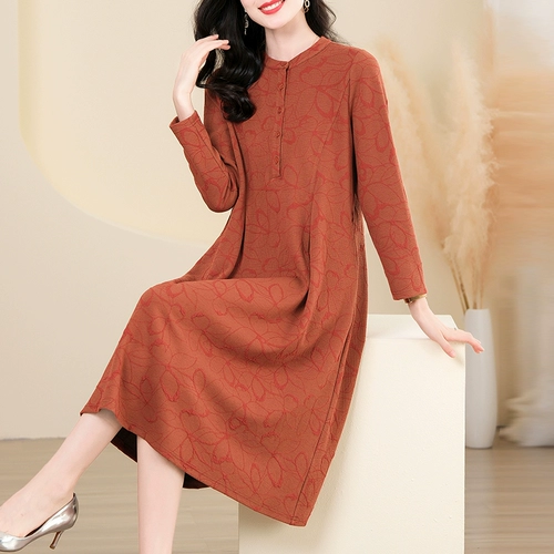 Весеннее платье для матери, лонгслив, юбка, городской стиль, большой размер