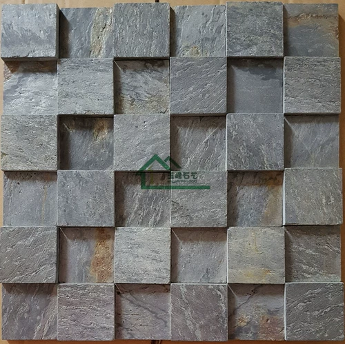 Каменная мозаика натуральная мраморная черная серая погребенная телевизионная фон.