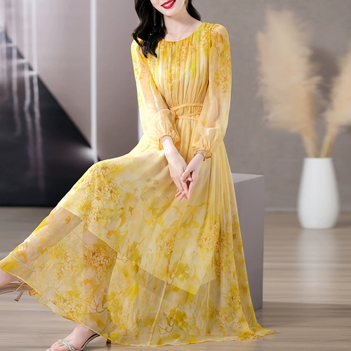 Элитный шелковый весенний лонгслив, шелковая длинная юбка