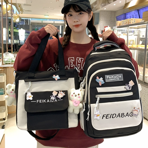 Высококачественный ранец, милая свежая сумка через плечо, вместительный и большой рюкзак, модная небольшая сумка, для средней школы