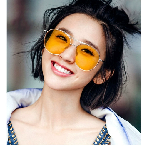 Прозрачные желтые солнцезащитные очки, коллекция 2023, защита от ультрафиолета