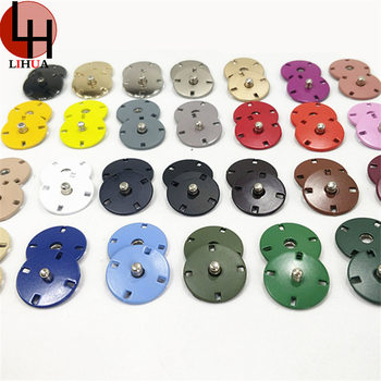Metal hand-stitched buttons Korean-style thin flat invisible alloy concealed button coat windbreaker button press button button