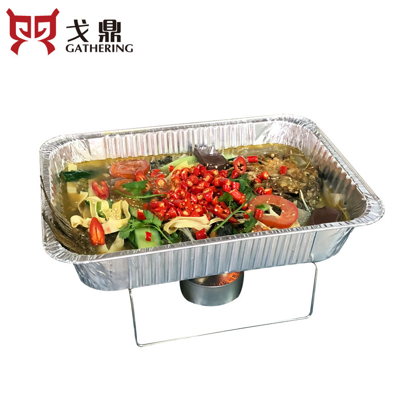 4900ml grilled fish takeaway lunch box household aluminum foil plate disposable packing box crayfish tin paper box with lid
