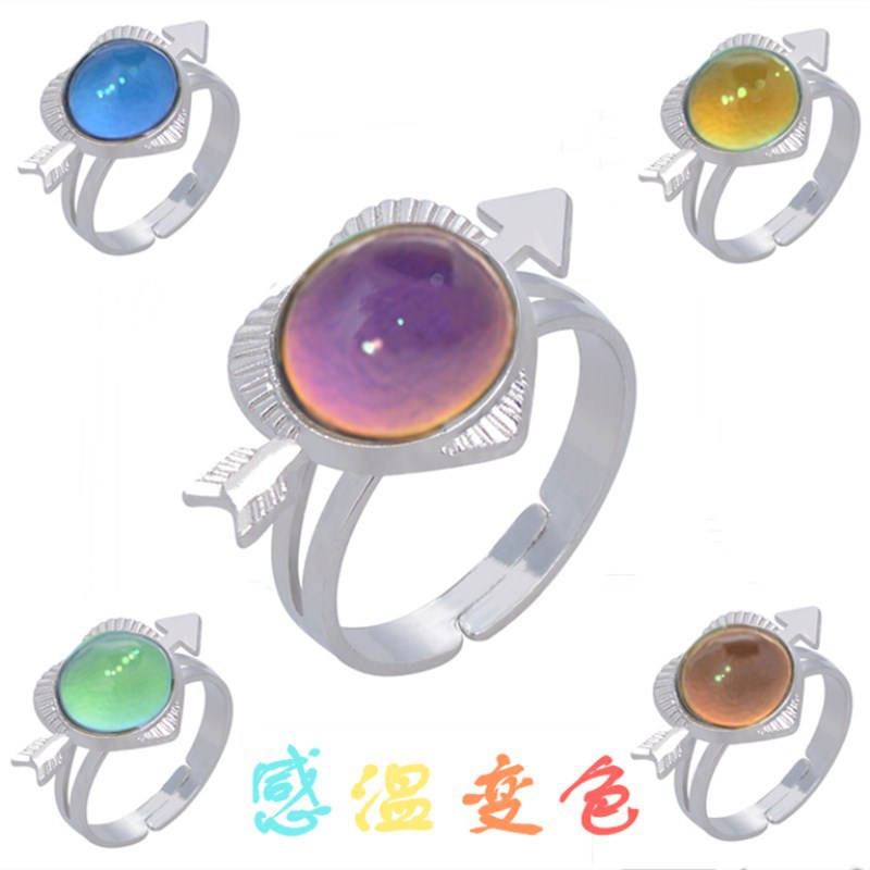【Manufacturer Supports Wholesale and Delivery of Various Styles】Cupid Ring with an Arrow through the Heart, Adjustable Open Design for Couples