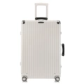 Minimalist beige - retro aluminum frame pc rolling luggage
