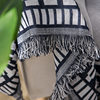 Black and white plaid nap sofa blanket wholesale knitted cotton double-purpose travel blanket thread blanket factory wholesale