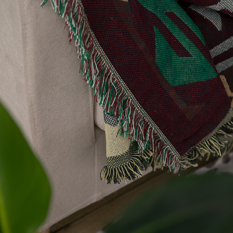 American Country Turtle Pattern Multifunctional Dustproof Sofa Cover Double-Sided Cotton Blanket Sofa Blanket Ready for Sale