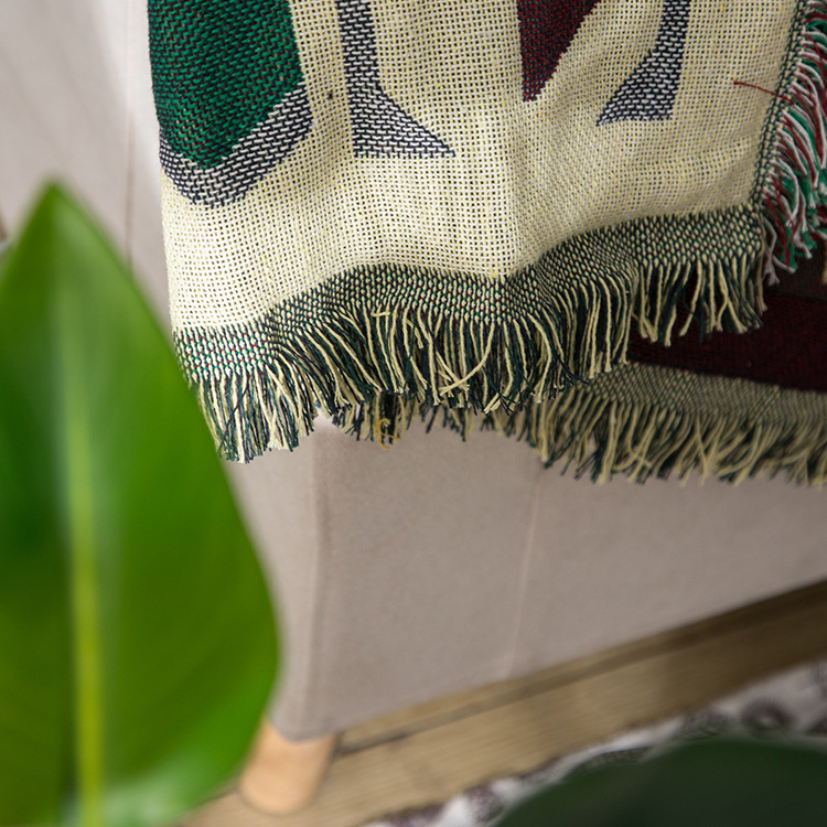 American Country Turtle Pattern Multifunctional Dustproof Sofa Cover Double-Sided Cotton Blanket Sofa Blanket Ready for Sale