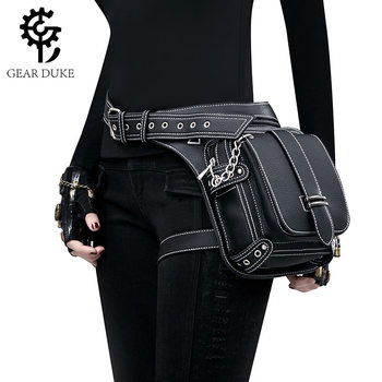 Steampunk retro waist bag men's outdoor shoulder messenger bag women's mobile phone waist bag foreign trade a generation of hair hanging bag