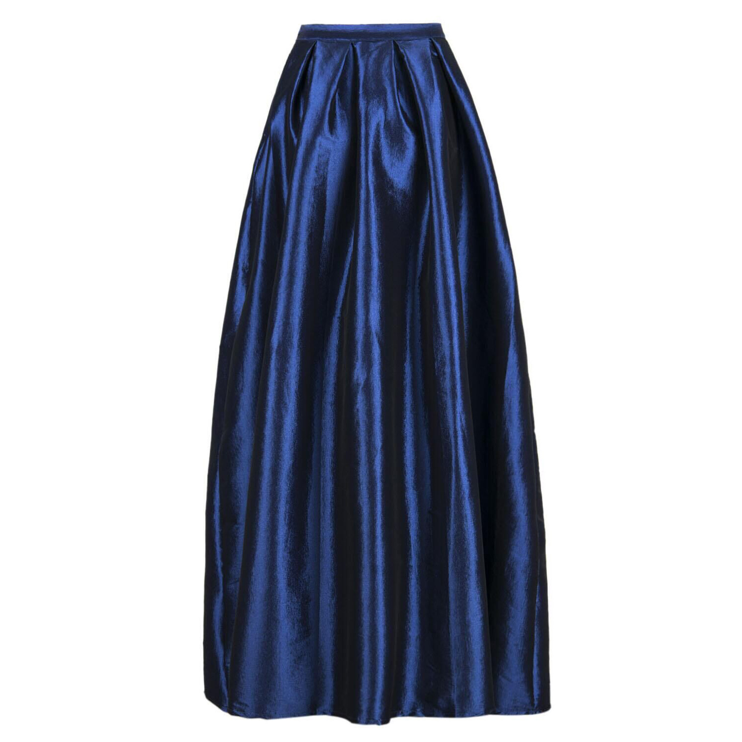 High Waisted Maxi Skirt Solid Color Flared Design Fashionable Style Perfect for Casual Wear or Summer Events