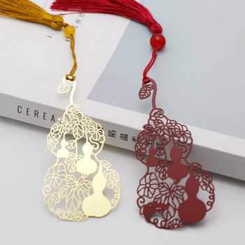 Gourd Fulu Gourd Chinese Style Metal Boutique Birthday Holiday Gift Creative Stationery Bookmark
