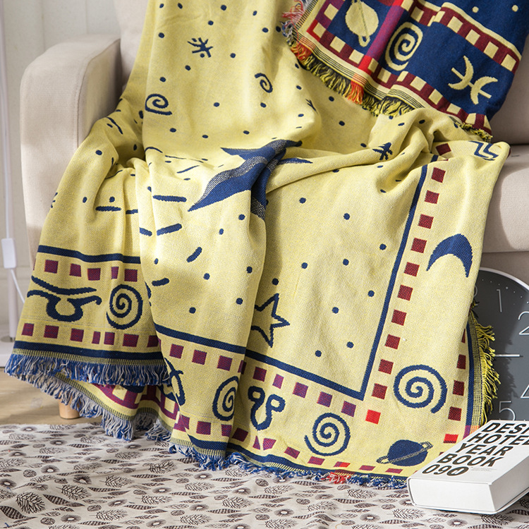 Starry Sky Non-Slip Sofa Blanket Sofa Towel Multi-Functional Double-Sided Thread Blanket Full Cover European Style Sofa Blanket Ready for Sale
