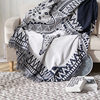 Black and white plaid nap sofa blanket wholesale knitted cotton double-purpose travel blanket thread blanket factory wholesale