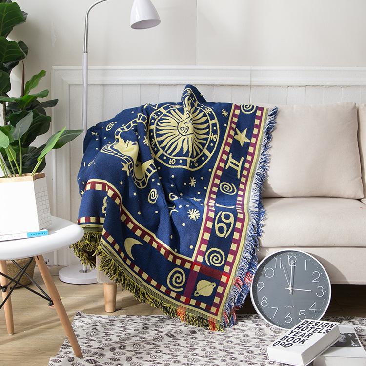Starry Sky Non-Slip Sofa Blanket Sofa Towel Multi-Functional Double-Sided Thread Blanket Full Cover European Style Sofa Blanket Ready for Sale