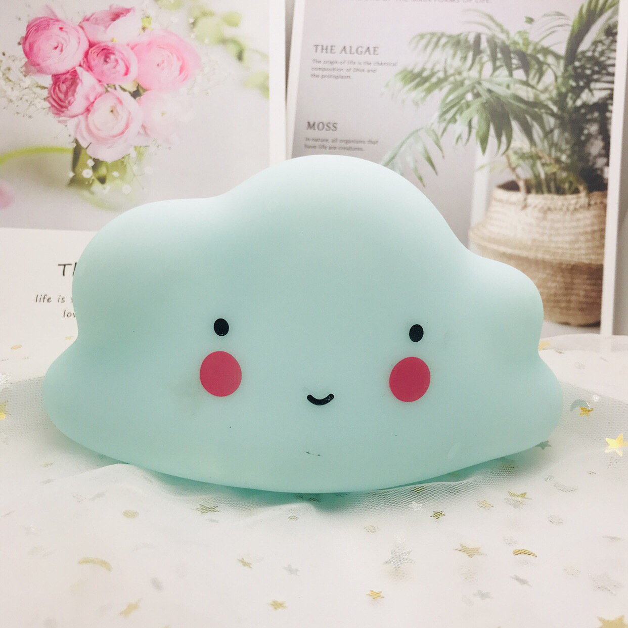 ins热卖款星星云朵太阳独角兽冰淇淋小夜灯 儿童房装饰发光玩具