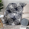 Ready Supply of Simple European Black and White Geometric Four-Season Universal Sofa Cushion Fabric Sofa Cover Knitted Thread Blanket
