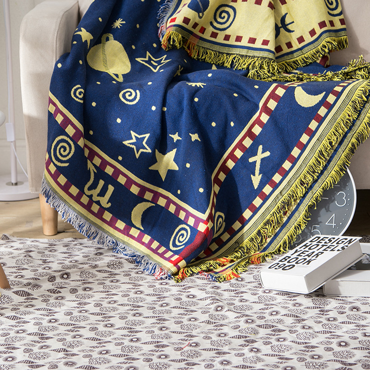 Starry Sky Non-Slip Sofa Blanket Sofa Towel Multi-Functional Double-Sided Thread Blanket Full Cover European Style Sofa Blanket Ready for Sale