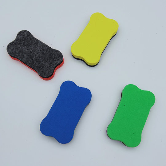 Factory supply whiteboard eraser magnetic felt cloth eraser 7*4 * 1.5EVA small bone eraser new material wholesale