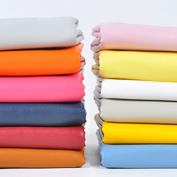 Factory direct 141 grain 0.6mm lamb grain pu leather fabric stretch lamb grain clothing artificial leather material