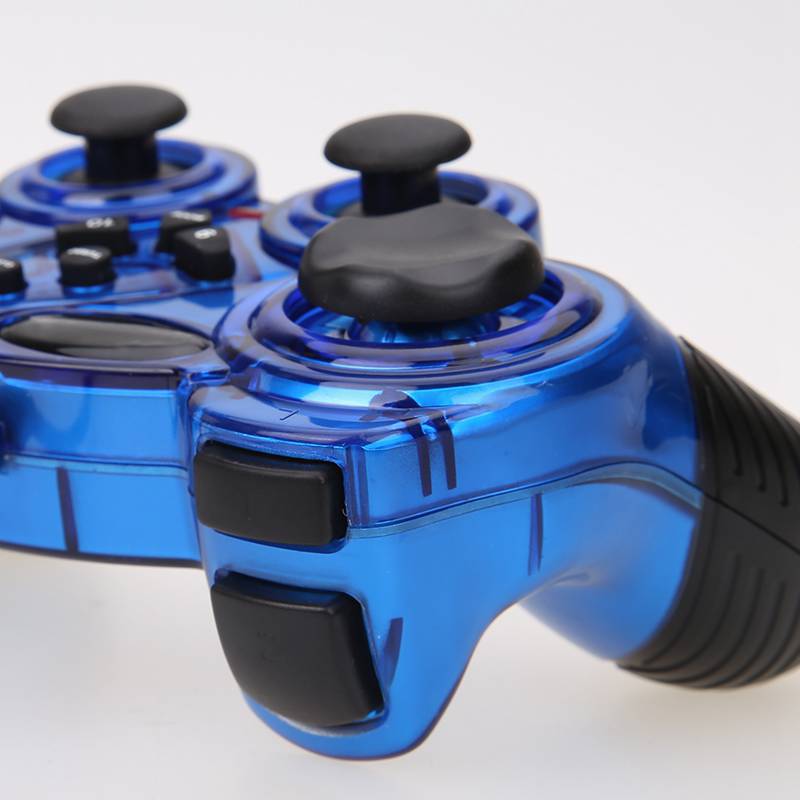 USB Vibrating Handle Transparent Color Gamepad PC Computer Handle 3D Rocker Game Machine Accessories Wholesale