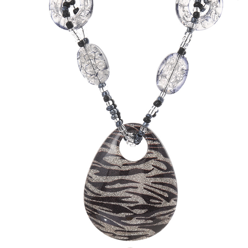 Necklace elegant long retro ethnic style sweater chain internet celebrity TikTok live cotton and linen clothing accessories artistic jewelry