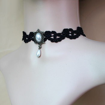 Korean fashion European and American style black lace vintage clavicle short boutique neck necklace women's jewelry wholesale GY059