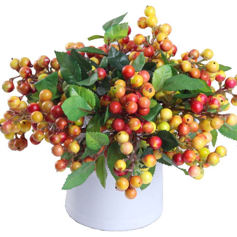 仿真蓝莓果 单支澳洲浆果4色家具装饰果浆 餐桌果盘装饰假花果子