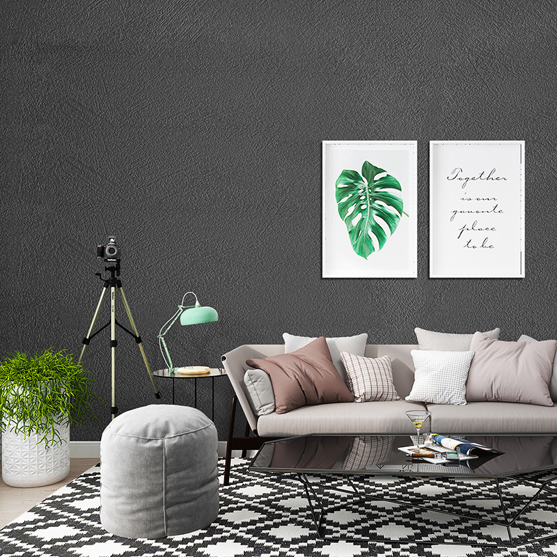 自粘墙纸防水纯色翻新贴纸卧室客厅寝室店铺装饰壁纸灰色素色墙贴