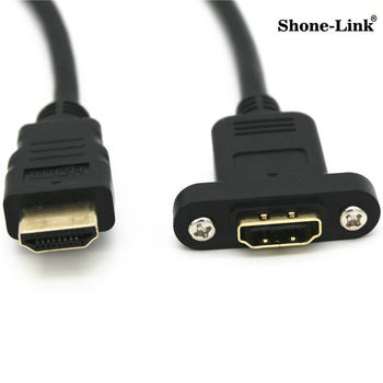 HDMI with Ears 1080P Male to Female Extension Cable HDMI with Screw Holes Can Fix Pure Copper Family