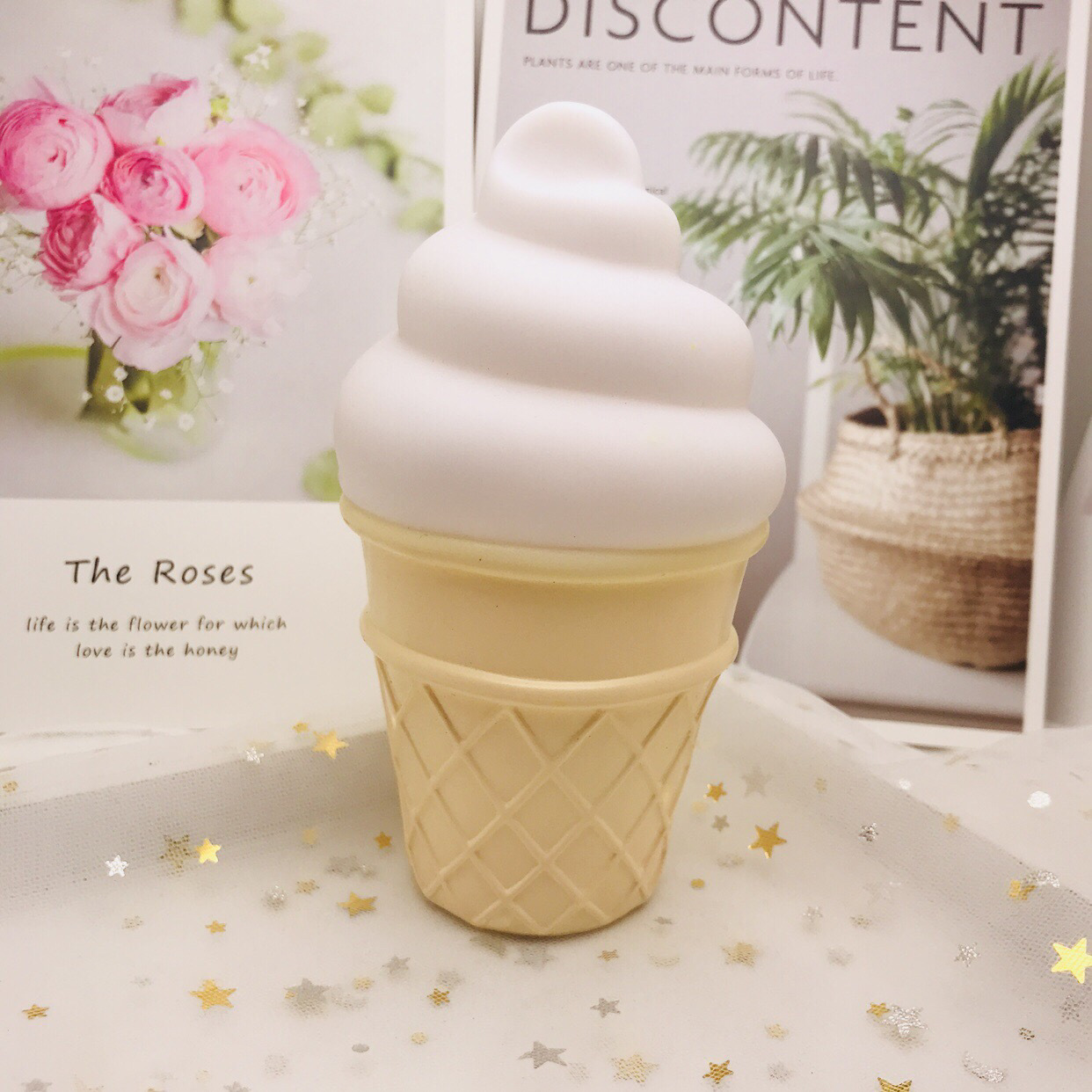 ins热卖款星星云朵太阳独角兽冰淇淋小夜灯 儿童房装饰发光玩具