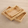 Japanese bamboo rectangular tea tray household wooden plate fruit bread solid wood tray spot wholesale