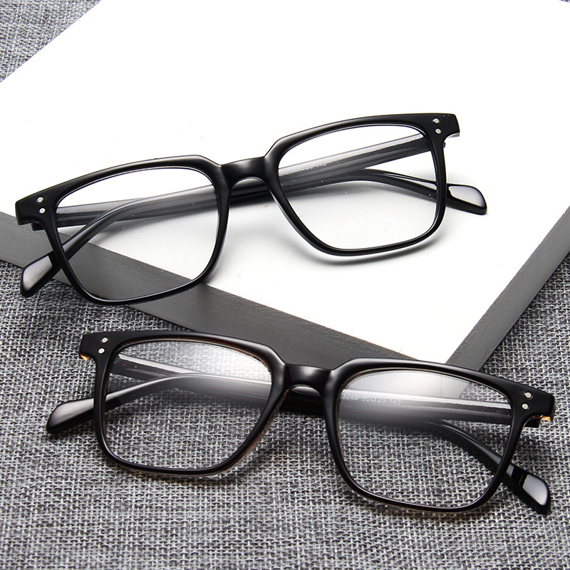 Korean-style Retro Boxed Men's and Women's Glasses Frame Trendy Mi Ding Lightweight and Comfortable Glasses Frame Instagram Cross-border Flat Glasses