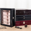 Wholesale Watch Box 10-Grids Crocodile Pattern Leather Display Watch Box Jewelry Packaging Box Ready for Sale