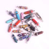 Quartz Point Pendant natural stone crystal agate bullet hexagon Post necklace Pendant wholesale