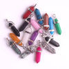 Quartz Point Pendant natural stone crystal agate bullet hexagon Post necklace Pendant wholesale