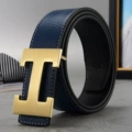 Blue with gold hardware