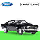 WELLY Willy 1:24 Ford Mustang 1969FordMustangBoss429 Готовая модель легкосплавного автомобиля