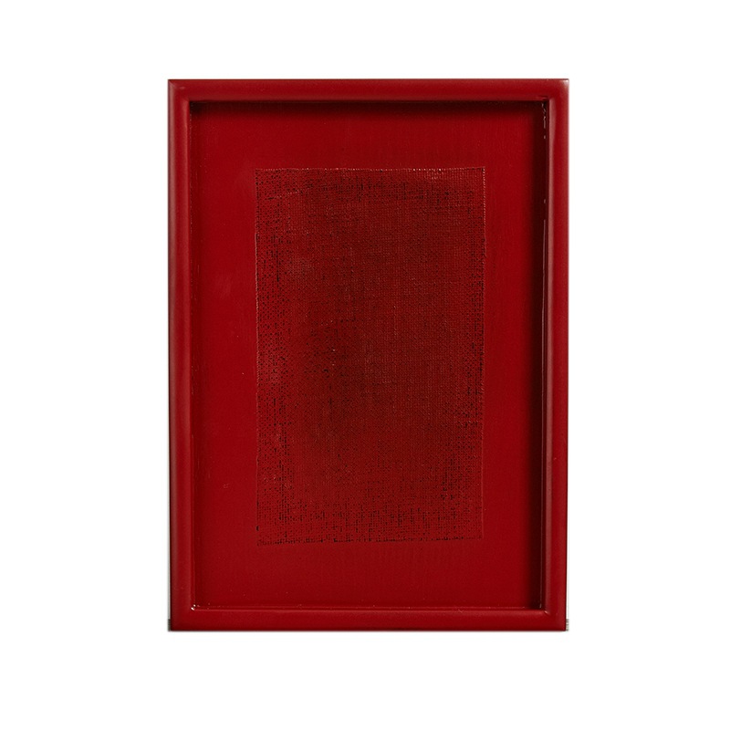Wholesale Creative Wooden Patch Tray Red and Black Long Square Tray Tea Tray Fruit Tray Hotel Restaurant Wooden Tableware Dinner Tray