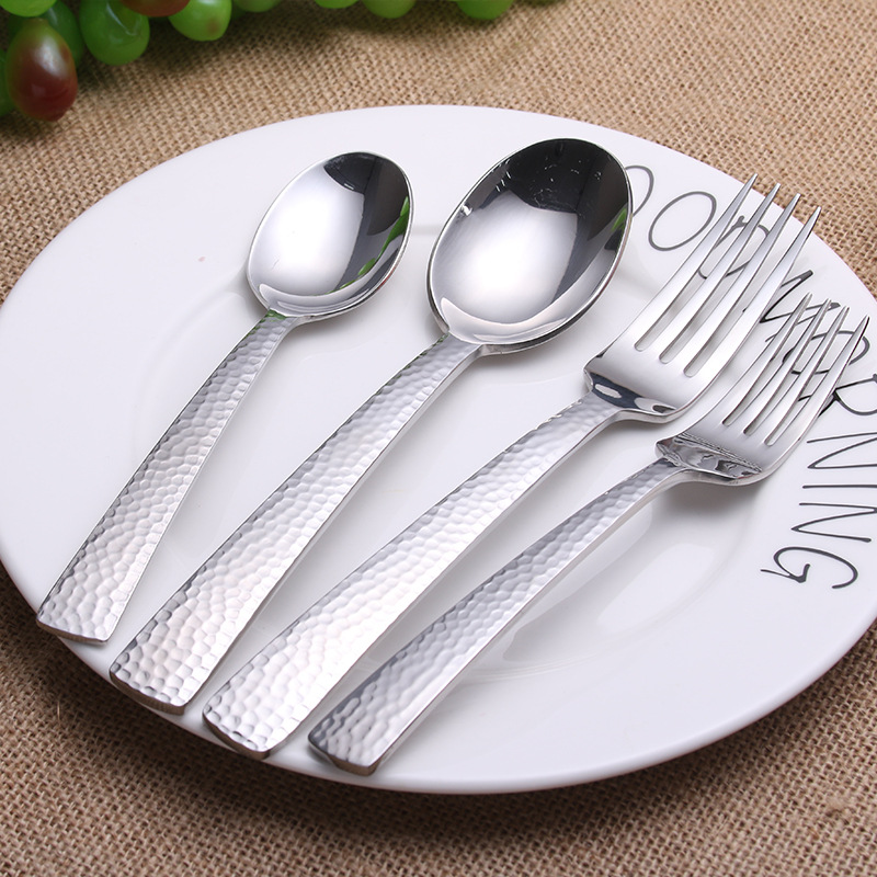 Manufacturer's Ready Stock Wholesale Creative Stainless Steel Western Food Knife, Fork and Spoon Hotel Gold-Plated Western Tableware Set Western Food